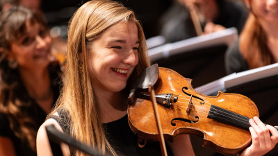 Concert master An-Sofie Perneel during the NJO Summer Tour 2024 